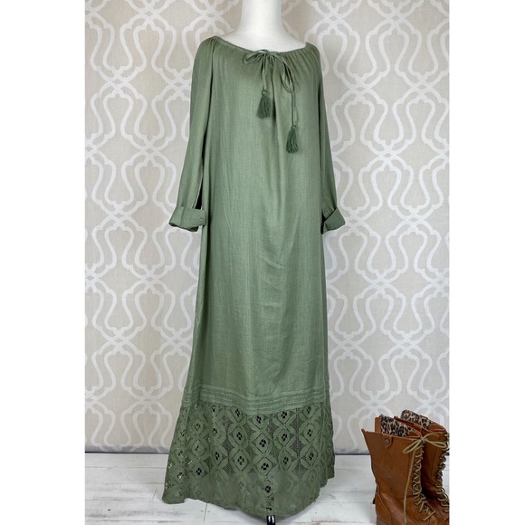 Greta Natural Fibers Flax Lagenlook Maxi - Picture 2 of 8